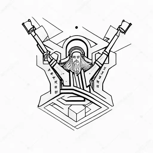 word "JUSTIÇA", in which the letter T is a cross, thinline tattoo design idea