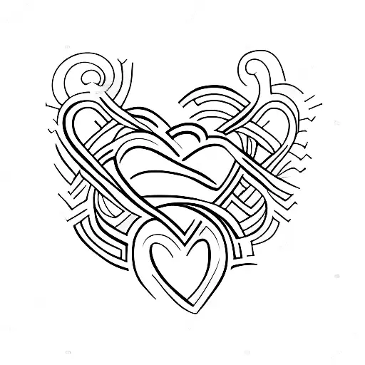 a heart with the word Aldana, julieta and gabriel written on it tattoo design idea