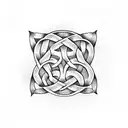 Celtic Knot with old englisch p letter  tattoo design idea