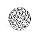 Celtic Knot with old englisch p letter  tattoo design idea