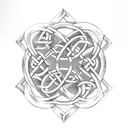 Celtic Knot with old englisch p letter  tattoo design idea