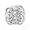 Celtic Knot with old englisch p letter  tattoo design idea