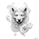 kleines Kleeblatt mit einem kleinen old englisch P tattoo design idea