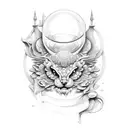 kleines Kleeblatt mit einem kleinen old englisch P tattoo design idea