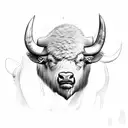 Buffalo tattoo design idea