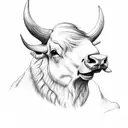 Buffalo tattoo design idea