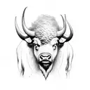 Buffalo tattoo design idea