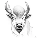 Buffalo tattoo design idea