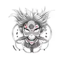 tokyo ghoul anime tattoo design idea