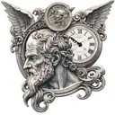 Chronos zeus with a time tattoo design idea