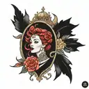Silk and Queen  tattoo design idea