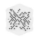 A black-grey tattoo of a binary code pattern spelling out 'Hello World' tattoo design idea