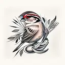 Sparrow tattoo design idea