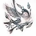 Sparrow tattoo design idea