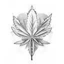 Mechanical marijuana leaf tattoo design idea