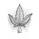 Mechanical marijuana leaf tattoo design idea