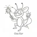oggy and the cockroaches   tattoo design idea