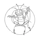 oggy and the cockroaches   tattoo design idea