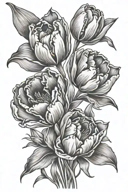 tulips  Joanne halwachs  tattoo design idea