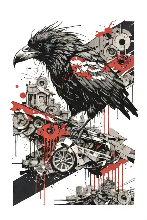 tstto by film Crow with Brandon Li tattoo design idea