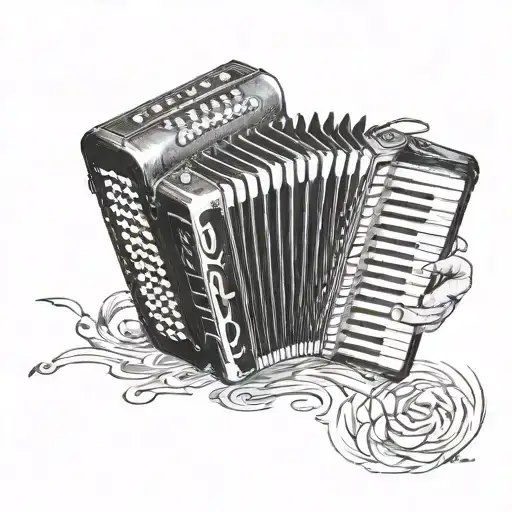 Accordion tattoo design idea
