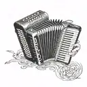 Accordion tattoo design idea