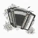Accordion tattoo design idea