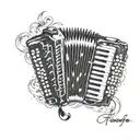 Accordion tattoo design idea
