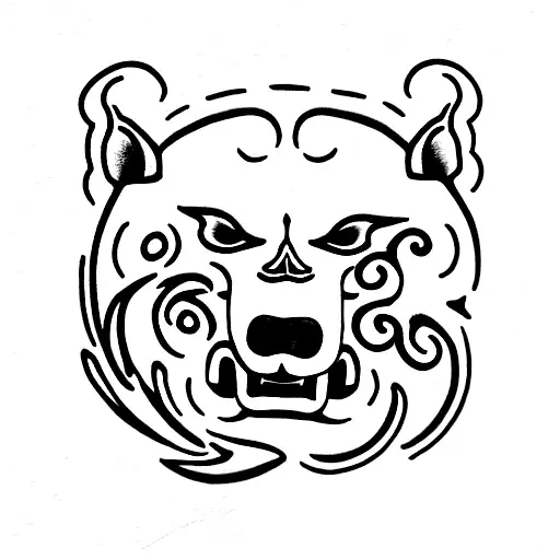 Foo Dog tattoo design idea