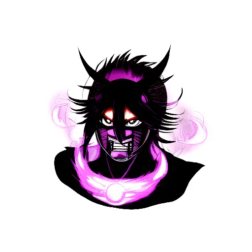 Face of Susanoo from Naruto but as Omni mask tattoo design idea
