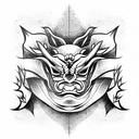 Oni Mask tattoo design idea