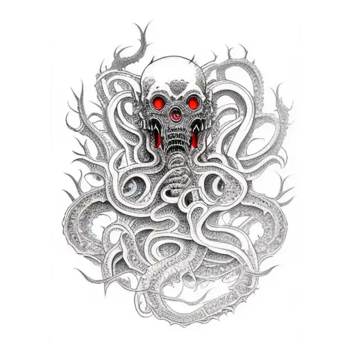 Lovecraft Horror tattoo design idea