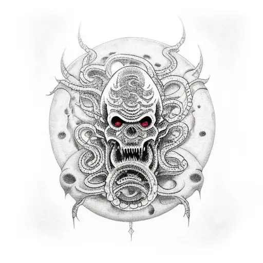 Lovecraft Horror tattoo design idea