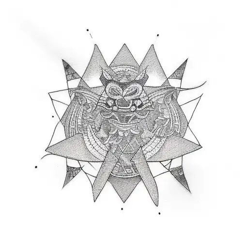 Triangle tattoo design idea