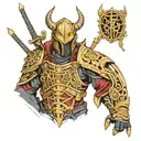 kintsugi warrior armor tattoo design idea