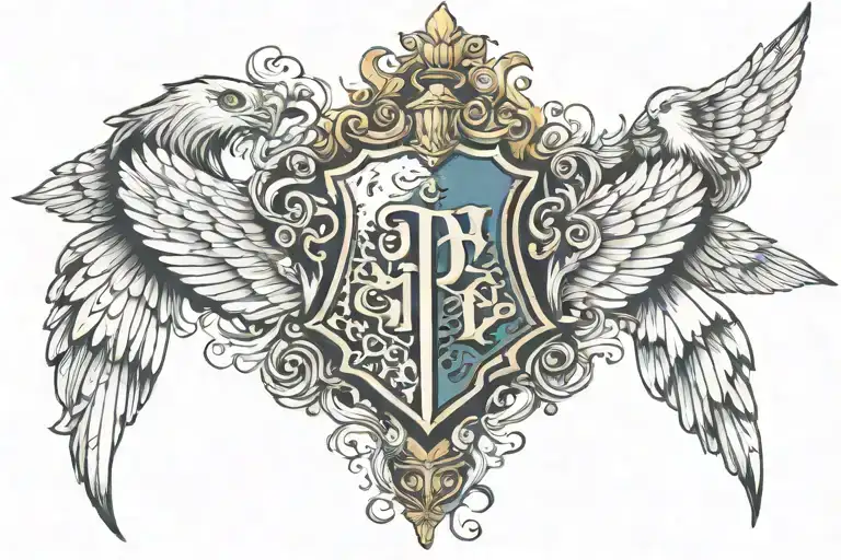 harry potter half sleeve patchwork sleeve tattoo design idea