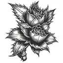 Agave Plant with machete next to it  tattoo design idea