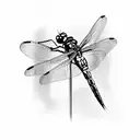 Dragonfly with headstone tattoo design idea