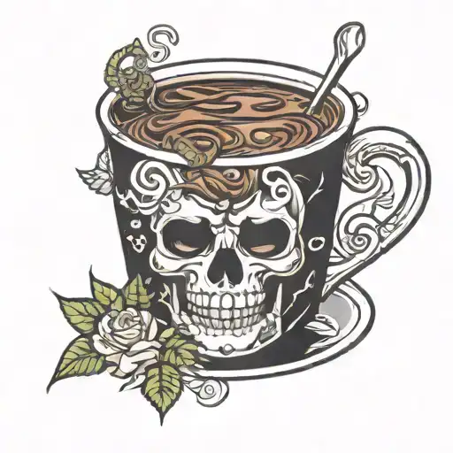 mug of chocolate  tattoo design idea