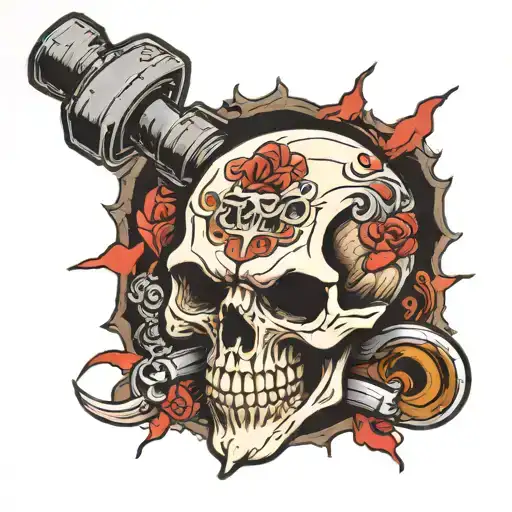 Wagner Sledgehammer Skull tattoo design idea
