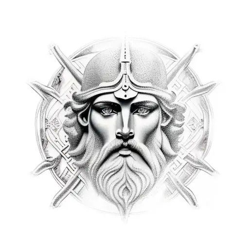 Greek God Atlas Sleeve tattoo design idea