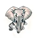baby elephant tattoo design idea
