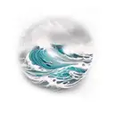 Ocean Wave tattoo design idea