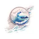 Ocean Wave tattoo design idea