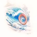 Ocean Wave tattoo design idea