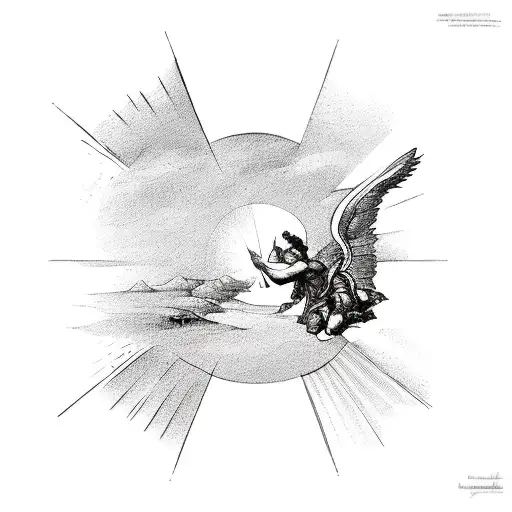 landscape with the fall of Icarus  tattoo design idea