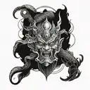 Combine elements of Ashura and Asura to create a unique fusion tattoo design tattoo design idea