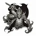 Combine elements of Ashura and Asura to create a unique fusion tattoo design tattoo design idea
