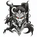 Combine elements of Ashura and Asura to create a unique fusion tattoo design tattoo design idea