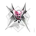 Punk Bat tattoo design idea